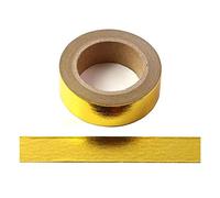 aufodara 2 Rouleaux de 10m x 15mm Washi Tape Set Ruban de masquage Deco Glitter peinture métallisée DIY Scrapbook Crafting (Doré)