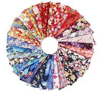 aufodara 30 pièces Tissus Coton Style Japonais Bronzant Imprime Patchwork 20 x 25 cm Couture Quilting Scrapbooking Loisir Créatifs DIY Fabric à la Main en Tissu à Coudre (Coloré Doré)
