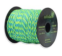 aufodara Corde paracorde 2 mm en Nylon 50 m (Bleu Clair et Vert., Longueur: 50.0 Mètres)