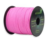 aufodara Corde paracorde 2 mm en Nylon 50 m (Rose, Longueur: 50.0 Mètres)