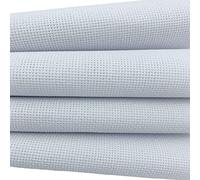 aufodara Lot de 4 Toile Aïda Point de Croix 48 x 48 cm Tissus Broderie Blanc 14 fils