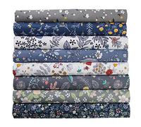 aufodara Lot de 8 Tissus Coton Textile Patchwork Chiffons Couture Quilting DIY Fabric à la Main en Tissu à Coudre 50 x 50 cm Vêtements Sewing Artisanat (Colors A)