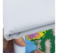 aufodara Toile Aïda Point de Croix 145 x 100 cm Tissus Broderie 14 fils (Blanc)