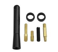 Aufquwk Antenne Radio pour Camion, antenne de Voiture Courte, Antenne de réception en métal Courte en Fibre de Carbone, Récepteur de Signal Radio Automatique de 8 cm avec Fil en Aluminium pour Le