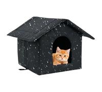 Aufquwk Cabane pour Chat Extérieur - Maison Extérieure Isolée Résistante Aux Intempéries pour Chat - Accessoire pour Animaux De Jardin Et Errants pour Cour Ferme Terrasse Salon Chatière