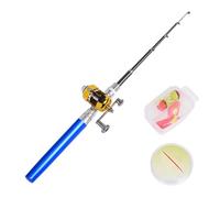 Aufquwk Canne à pêche Stylo, Canne à Stylo | Stylo de pêche combiné Canne et Moulinet Portable | Cannes à pêche à Stylo, Stylo à pêche de Poche, Petite Canne à pêche pour randonneurs, Amis, Famille,