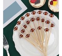 Aufquwk Choix de nourriture pour les amuse-gueules, dents de football pour les amuse-gueules | Choix de cupcakes de football de baseball | Décorations de fête d'anniversaire de vacances, boissons