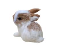 Aufquwk Lapin Simulation - Lapins Réalistes en Peluche Miniatures - Animal en Peluche Bunny Simulation | pour Pâques Baby Shower Jardin Féerique Bureau Table de Chevet Étagère Cheminée Meuble TV
