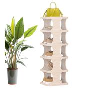 Aufquwk Organisateur de Chaussures,Étagère Étroite à 6 Niveaux pour Organisation de Chaussures - Organisateur Pliable pour Sol Placard Entrée Couloir Coin Appartement Chambre Adultes