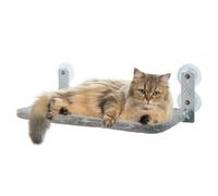 Aufquwk Perchoir pour Chat Fenêtre | Lit Hamac Pliable pour Chats - À Ventouses Luminescentes avec Jouets Interactifs pour Siestes Confortables Et Relaxation Calme À La Maison Près De La