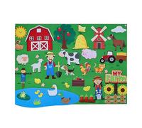 Aufquwk Planche de Feutre pour Tout-Petit - Tableau d'histoires en Flanelle DIY Felt Stories pour l'école Maternelle,Ensemble de Planches d'histoires en Feutre Pelucheux Multifonctionnel pour Animaux