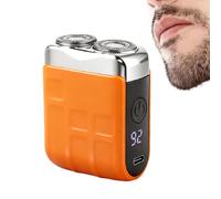 Aufquwk Rasoir Électrique pour Hommes - Portable Sans Fil Étanche Double Lame Accessoires avec Écran LED | Rasage Visage Barbe Menton - Utilisation Maison Bureau Voyage Salle de Sport École