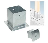 aufsch Douille à visser Poteau Poteau Chaussures Douille galvanisé pour poteau 121 x 200 mm