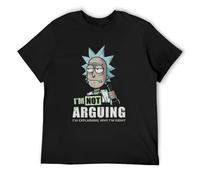 Aufschrift I'm Not Arguing I'm Explaining Why I'm Right Rick & Mothemed O-Neck 100% Cotton Short Sleeve Unisex T-Shirt S