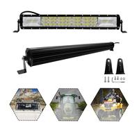 Aufun 270W Triple rangée 12V 24V droit barre d'éclairage led pour offroad Véhicules Voiture camions ATV, Feu antibrouillard
