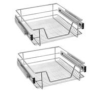 Aufun 4 x tiroirs de Cuisine 50 cm, tiroir télescopique, Extension complète, Armoire de Cuisine, Armoire coulissante, armoires de Chambre, Panier Coulissant élastique, étagère de Cuisine Domestique