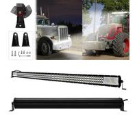 Aufun 675W Triple rangée 12V 24V droit barre d'éclairage led pour offroad Véhicules Voiture camions ATV, Feu antibrouillard