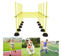 AufuN Agility Lot de barres d'entraînement pour obstacles de coordination pour saut, dribble et agilité (15 x jaunes)