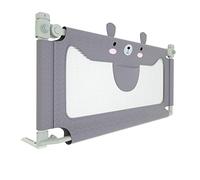 Aufun barrière de lit pour Enfants Protection Contre Les Chutes Vertical Protection pour lit de bébé Portable pour Les familles et Les Voyages, Gris, Petit Ours, 150 cm