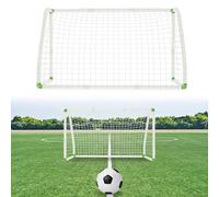 Aufun But de football en PVC 2,45 m x 1,55 m - But de handball de jardin avec mur et filet - Filet d'entraînement parfait par tous les temps - Convient pour les enfants, les adolescents et les adultes