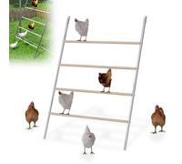 Aufun Échelle à poules à 4 niveaux - Grand perchoir pour poules - 140 x 105 cm - Tour d'escalade - Jouet pour course - Perchoir pour volailles d'arrière-cour - Support d'oiseaux, ferme, poulailler