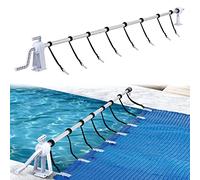 Aufun Enrouleur de bâche, Système d'enroulement en Aluminium de 1,05m à 6,15m pour couvertures solaires et pour piscines, Enrouleur pour piscines Hors-Sol, Inclus 8 Sangles de Fixation (1,05m-6,15m)