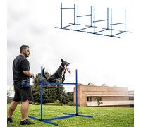 AufuN Ensemble d'agilité pour chien - 4 obstacles réglables en hauteur + bâtons de slalom avec sac de transport - Appareil d'entraînement pour écoles de chiens et usage domestique - 104 x 70 x 101 cm