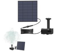Aufun Fontaine solaire pompe 1,8 W solaire Panneau intégré Batterie avec 4 buses Idéal pour petit étang salle de bain d'oiseaux Fish Tank Décoration de jardin