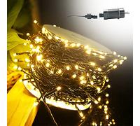 Aufun Guirlande lumineuse d'extérieur alimentée électriquement avec prise, 100 m, IP44, étanche, 8 modes, pour jardin, mariage, Noël, fête (80 m 800 LED blanc chaud)