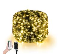 Aufun Guirlande Lumineuse LED 50M 500 LED en Cuivre, 8 Modes Imperméable IP44 pour Décoration Intérieure Extérieure, Jardin, Noël, Anniversaire, Mariage, Soirée, Blanc Chaud