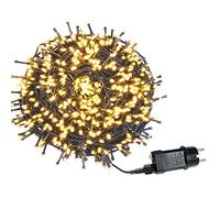 AUFUN LED Guirlande Lumineuse extérieure, 50M 500 LED chaîne lumineuse lumières de Noël étanche IP44 avec 8 modes d'éclairage - pour mariage, fête, jardin (Blanc chaud)