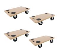 Aufun Lot de 4 Planches à Roulettes Antidérapantes 58 x 29 cm pour Transport et Déménagement avec Patins en Caoutchouc et Ateliers