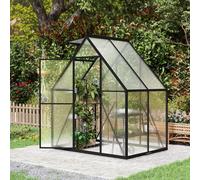 Aufun Serre de qualité supérieure en aluminium de 2,25 m² avec fondation de 6 cm et plaque de PC de 4 mm - Résistant aux UV - Résistant aux intempéries - Pour jardin - 125 x 180 x 195 cm