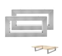 Aufun Set de 2 consoles murales pour lavabo 300x150 mm (lxh), Support pour lavabo, Support métallique pour étagère, Support pour lavabo,Console lourde pour lavabo & étagère murale, Argenté