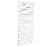 Aufun Store double Klemmfix sans perçage 100 x 220 cm (l x L) - Protection solaire - Store de fenêtre avec chaînette pour fenêtres et portes - Store zébré à traction latérale - Brise-vue moderne