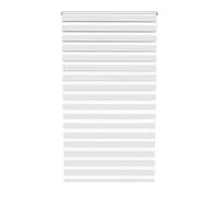 Aufun Store double Klemmfix sans perçage 120 x 220 cm (l x L) - Protection solaire - Store de fenêtre avec chaînette pour fenêtres et portes - Store zébré à traction latérale - Brise-vue moderne