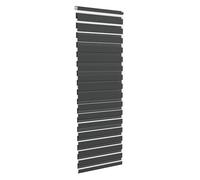 Aufun Store double Klemmfix sans perçage 80 x 220 cm (l x L) - Protection solaire - Store de fenêtre avec chaînette pour fenêtres et portes - Store zébré à traction latérale - Brise-vue moderne - Noir