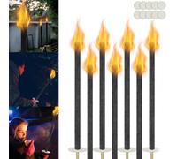 Aufun torches 25 pièces de cire naturelle de haute qualité, durée de combustion 100 minutes avec 25x protection des mains, torches de cire pour Pâques, le Nouvel An et les randonnées nocturnes