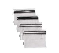 Augbunny Lot clair en vinyle Fermeture Éclair Multi-Purpose étanche école Office Home Supply organiseurs Pochette Outil Sac 4-Pack Medium