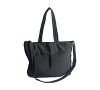 Augbunny Sac à bandoulière en nylon de grande capacité pour voyage, salle de sport, Noir , Large