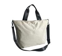 Augbunny Sac à main en tissu Oxford imperméable de grande capacité pour voyage et fitness, sac fourre-tout pour femme avec bandoulière réglable, blanc, Large