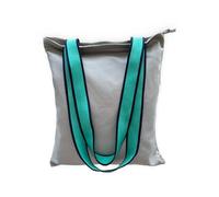 Augbunny Sac à provisions réutilisable en toile de coton avec fermeture éclair - 340 g - Sac de courses - Sac de plage - Style décontracté - Multi-usage, gris clair, Large