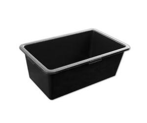 Auge de maçon, en PVC, 90 litres, noir