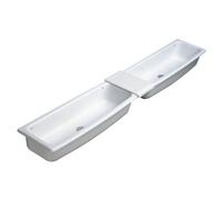 Porcher-Lavabo sans plage de robinetterie AUGE Lg : 95cm Céramique Blanc P310001