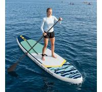 Augerlite Planche de stand up paddle gonflable HYDROS x x en PVC avec pagaie en aluminium, aileron amovible, sac de transport pour loisirs, yoga, entraînement, extérieur en mer, rivière, plage