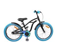 Augerlite Vélo pour enfant 18" noir avec cadre en acier, 1 vitesse, 10,2 kg, pour 5-7 ans, avec garde-boue, sonnette, support et réflecteurs, idéal pour le parc, la route et le terrain, sensation de