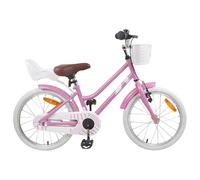 Augerlite Vélo pour enfant de 2 à 4 ans avec cadre en acier, siège et guidon réglables, frein, garde-boue, sonnette, béquille, idéal pour l'entraînement