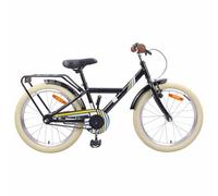 Augerlite Vélo pour enfant en pouces noir avec cadre en acier et siège réglable, guidon pour 2-4 ans, adapté pour trail, route, entraînement, avec frein et sonnette