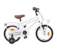 Augerlite Vélo pour enfant noir en acier pour 2-4 ans avec garde-boue, support, sonnette, réflecteurs, frein à rétropédalage et traction linéaire pour parc, route et terrain