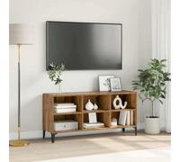 Augerqir Ensemble de meubles TV marron en bois 103,5 x 30 x 50 cm avec espace de rangement, montage mural, étagère et étagère pour salon, chambre à coucher, home cinéma, coin de jeu